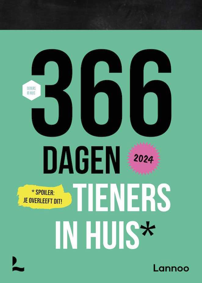 366 dagen Tieners in huis - scheurkalender 2024 - cover